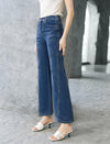 High‑Rise Micro‑Flare Denim Jeans