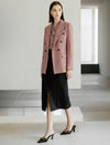 Blush Double-Breasted Blazer