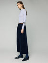 Textured Relaxed Wide-Leg Pants