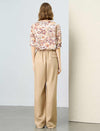 Linen Wide-Leg Drawstring Pants