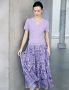 Tailored Open-Collar Knit Top