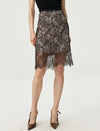 Sheer Lace Midi Skirt