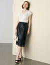 Acetate Satin V-Neck Cap Sleeve Blouse