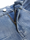 High Waist Stretch Straight Leg Ankle Length Jeans