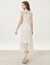 Romantic Embroidered Lace Sleeveless Gown