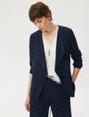 Flowy Drape Front Jacket