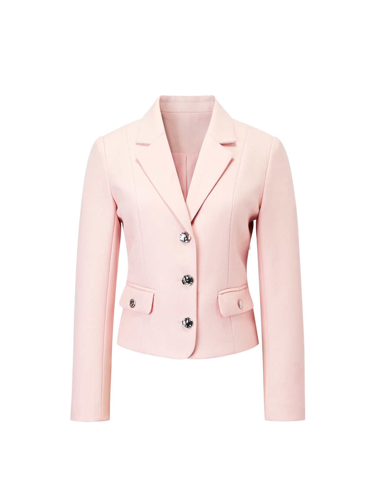 Three-Button Cropped Blazer