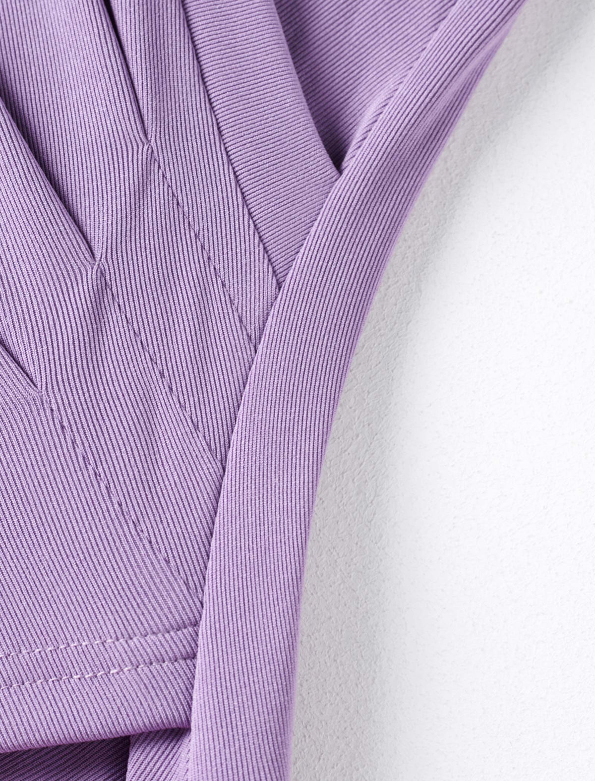 V-Neck Ruched Waist Long Sleeve Top