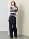Linen Wide-Leg Drawstring Pants