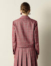 Red Plaid Loose Short Jacket
