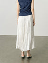 Flowy Textured Pleated Midi Skirt