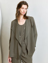 Flowy Drape Front Jacket