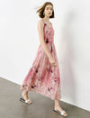 Pink Tie-Dye Midi Slip Dress