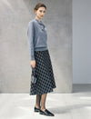 Wool and Mulberry Silk Blend Pearl-Bow Crewneck Sweater