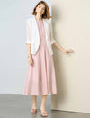 Light Tencel Three-Quarter Sleeve Blazer