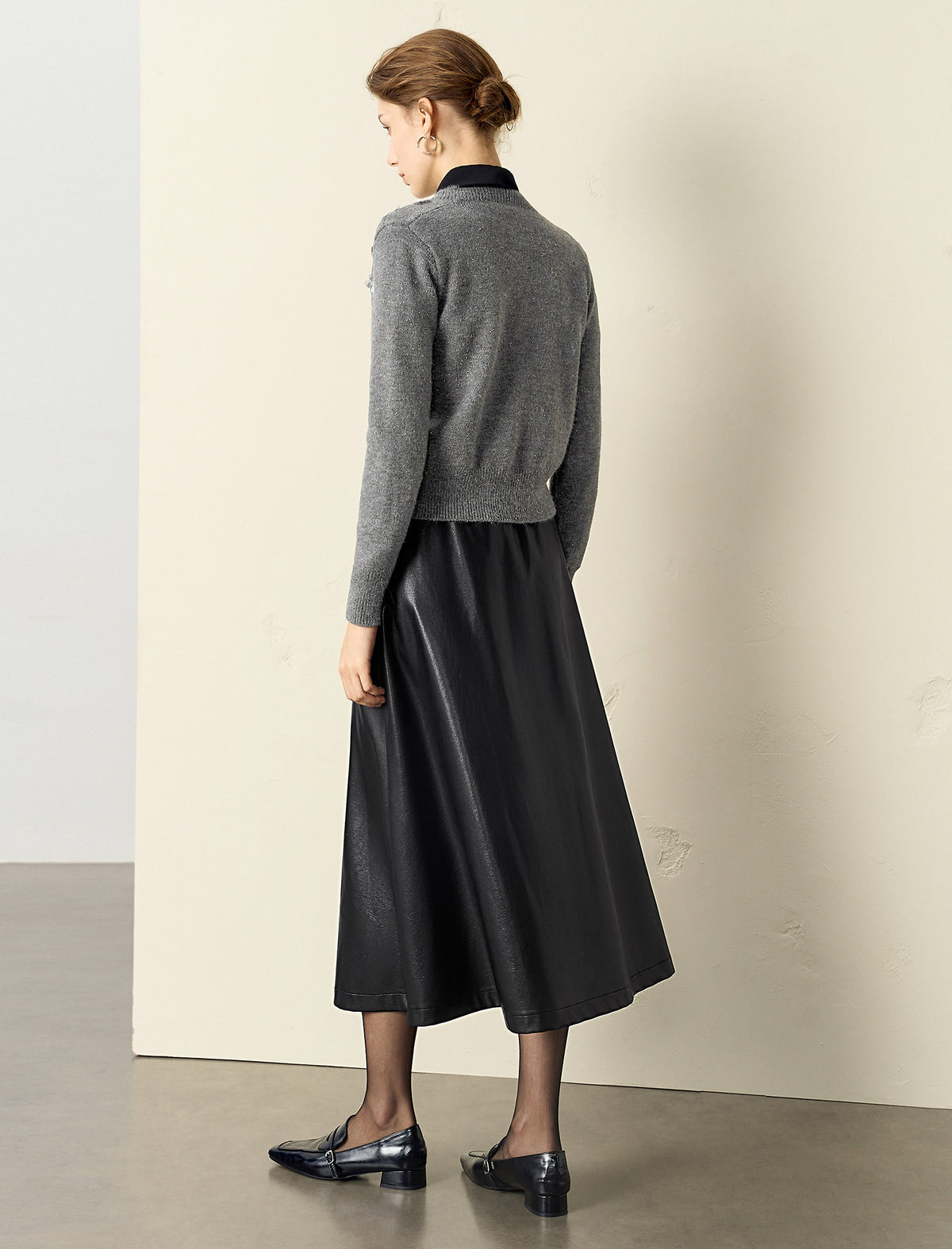 Wool Blend Floral Embroidered Cardigan