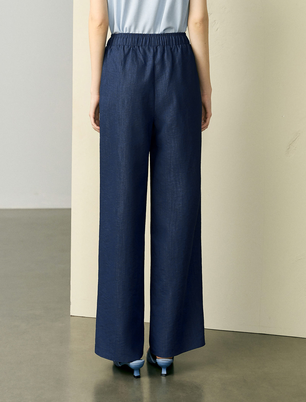 Drawstring Wide-Leg Pants