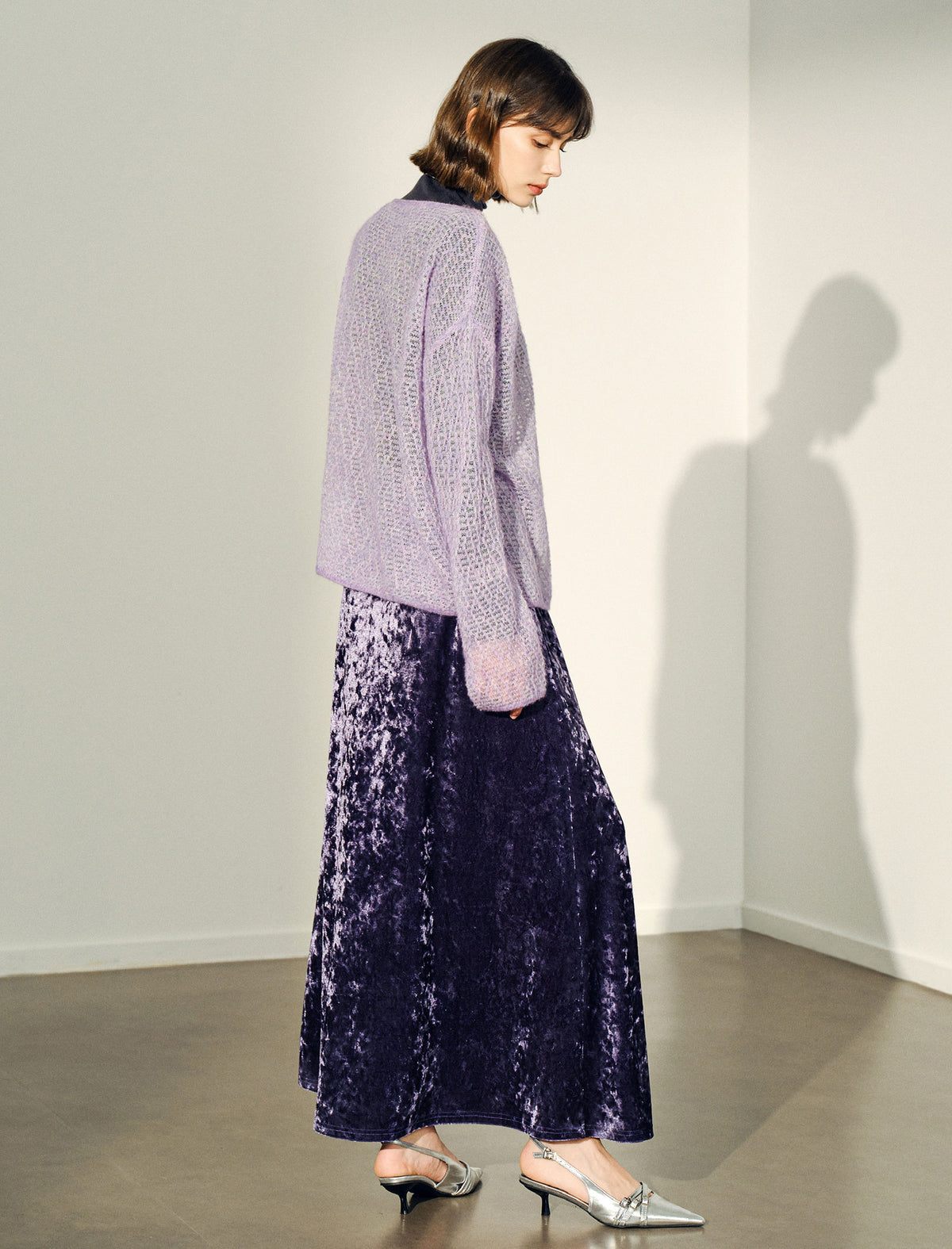 Hollow‑Out Crochet Knit Pullover