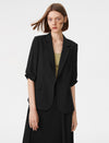 Lightweight Ruched Sleeve Blazer