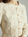 Lace Long Sleeve Fitted Straight-Fit Dress