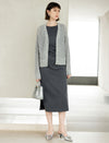 Wool Blend Sequin Cable Knit Cardigan