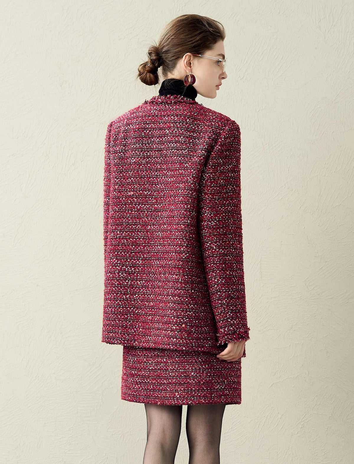 Burgundy Tweed Jacket
