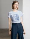 Embroidered Sequin Flowers T-Shirt