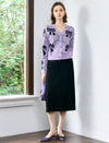 Back Slit Pencil Midi Skirt