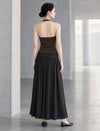 Ruched Waist Gathered A Line Maxi Skirt