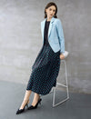 Sky Blue Cropped Blazer