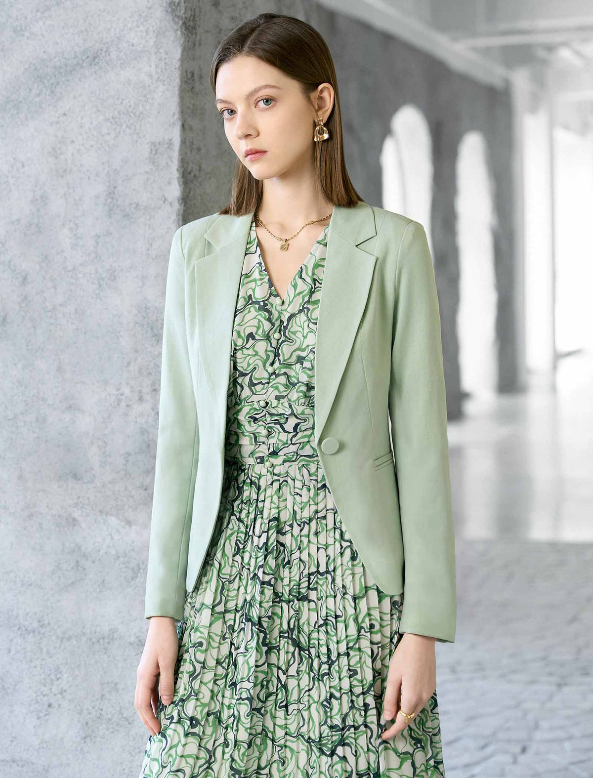 Elegant Lapel Collar Blazer