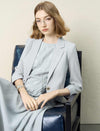 Light Grey 3/4 Sleeve Blazer