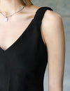Solid Color V-Neck Slip Maxi Dress