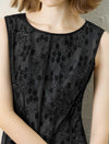 Venetian Nocturne Jacquard Mesh Midi Dress