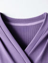 V-Neck Wrap Ribbed Top