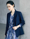 Notched Lapel Single Button Tailored Blazer