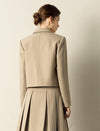 Vintage Slim Fit Camel Short Coat