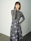 100% Wool Mock Neck Knit Top