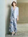 Solid Color Lightweight Collarless Blazer