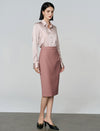 Mulberry Silk Button-Down Shirt