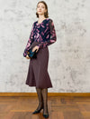 Fishtail Midi Skirt with Decorative Waist