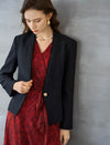 Lace Trim Collarless Blazer