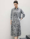 Wool Blend V-Neck Button Cardigan