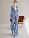 Dusty Blue Lace Tailored Blazer