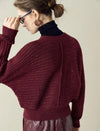 Burgundy Sparkle Knit Cardigan