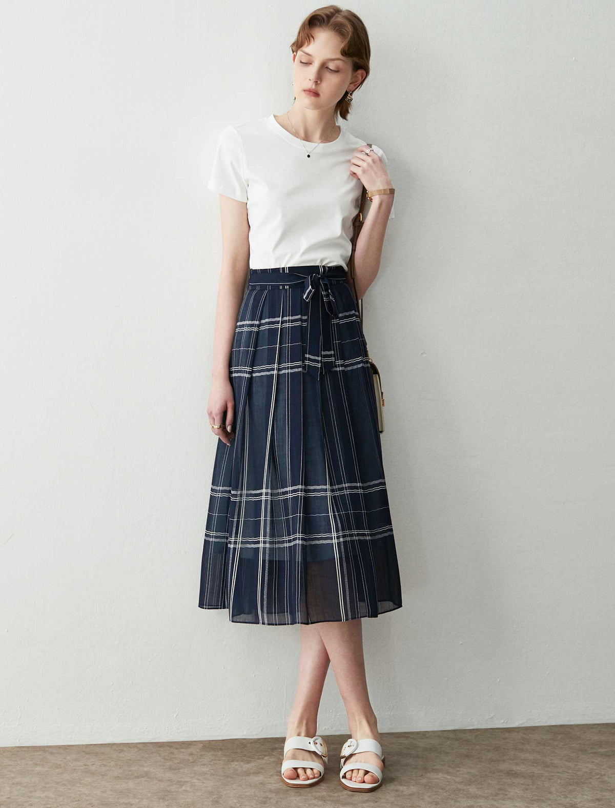Vintage Plaid A-Line Skirt