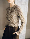Ruched Front Paisley Print Top