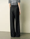 Side Stripes Wide-Leg Textured Pants