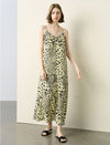 Leopard Print Slip Silk Maxi Dress