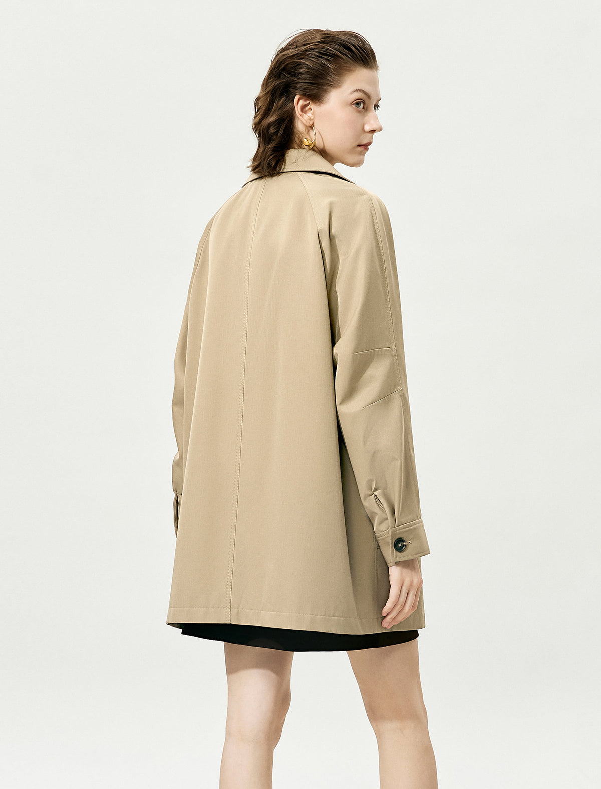 Vintage Loose Mid-Length Trench Coat